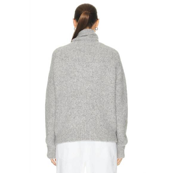 NEW NILI LOTAN sierra sweater in light grey melange - Picture 4 of 4